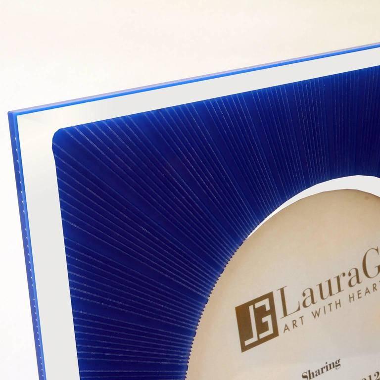 Marco de fotos moderno italiano de plexiglás azul, Sharing Blue Moderno en venta