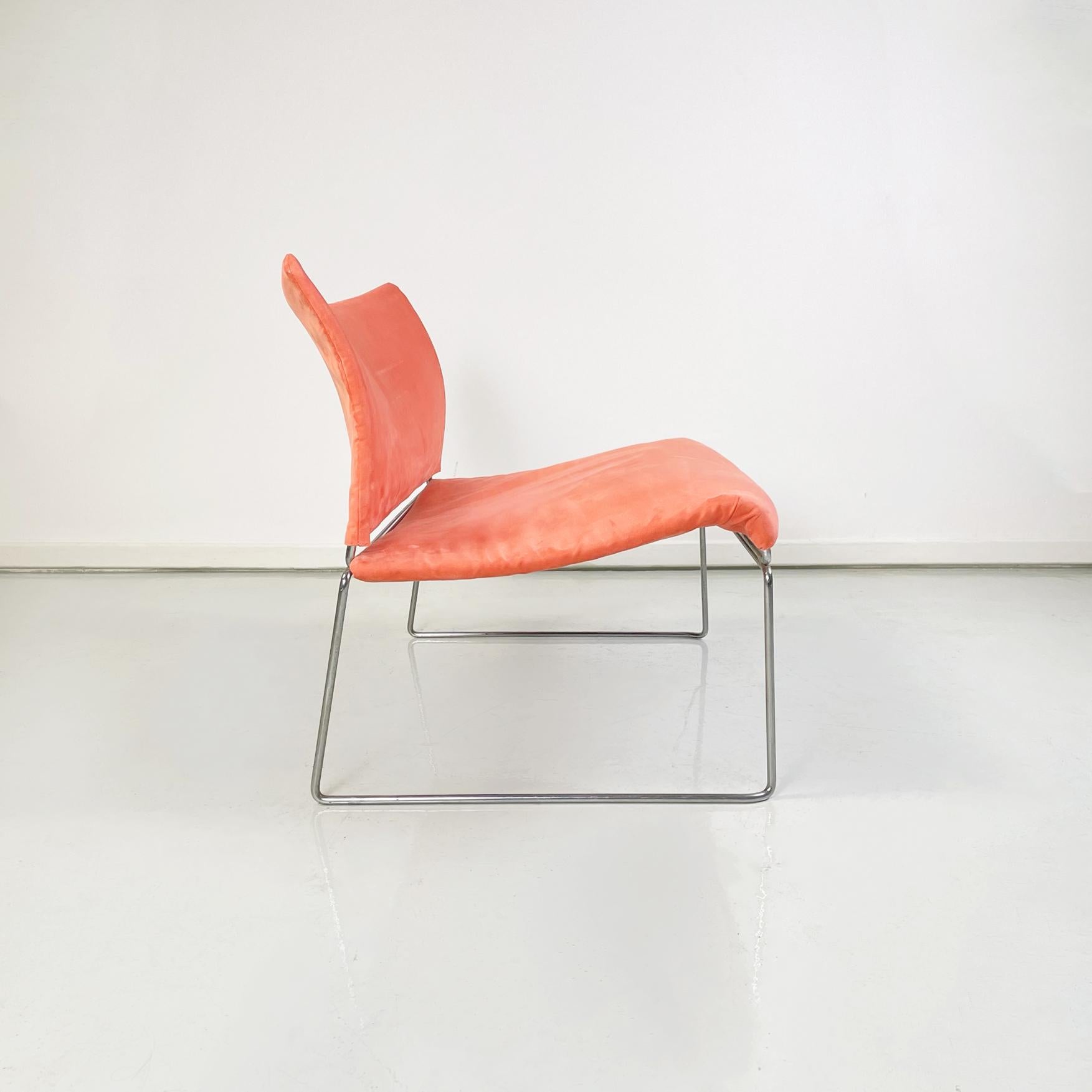 Italian Modern Pink Armchair Mod, Saghi by Kazuhide Takahama for Gavina, 1970s In Good Condition For Sale In MIlano, IT