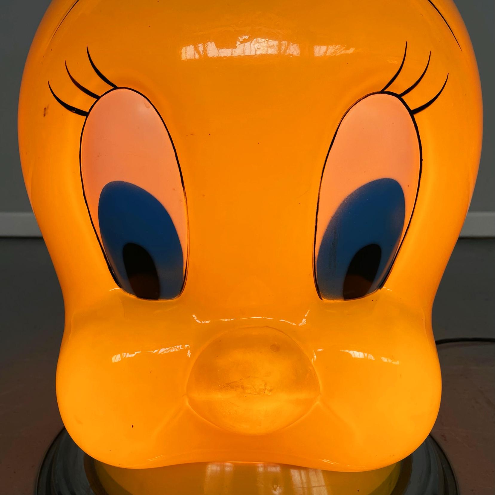 Italian Modern Plastic Floor Lamp of the Head of Tweety Bird, 1990s 4