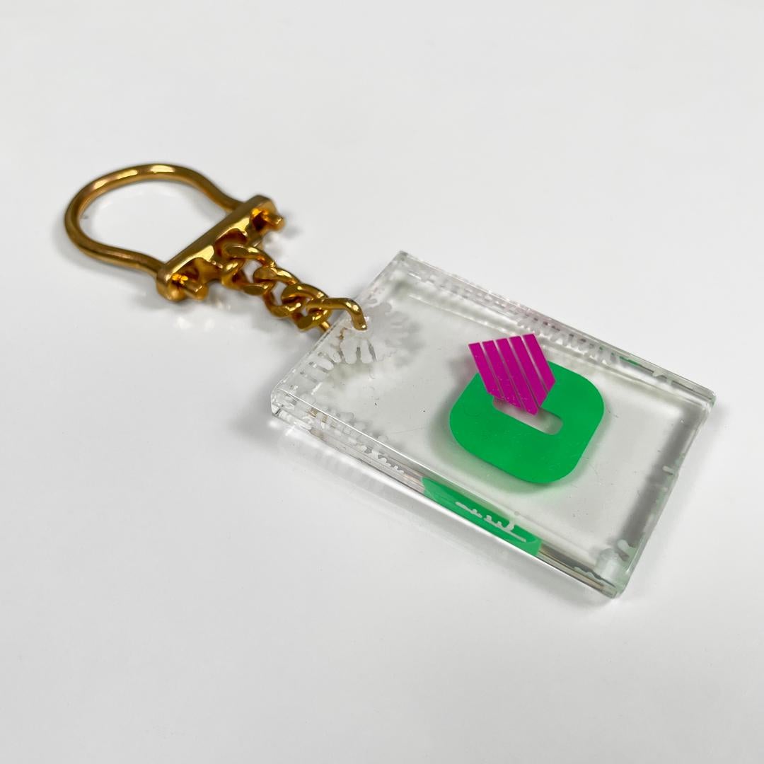 Italian modern plastic keychain for Olivetti, 1970s in vendita 5