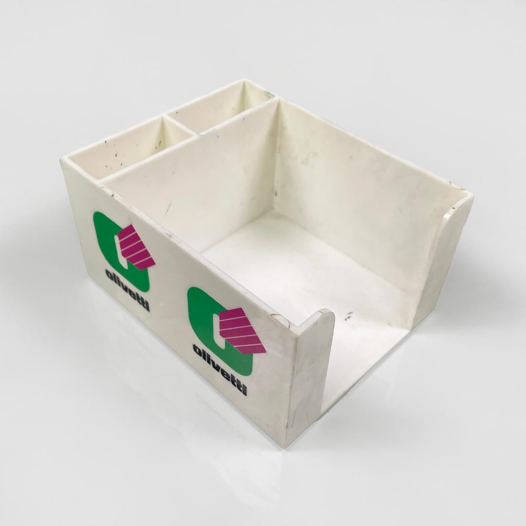 Moderno Italian modern plastic storage for Olivetti, 1970s in vendita