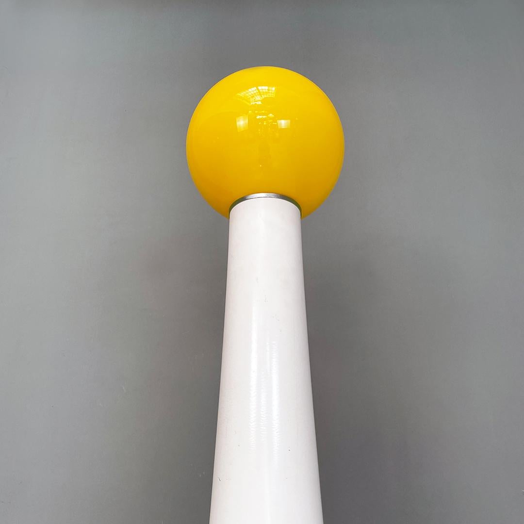 Italian Modern Plastic, Yellow Glass Floor Lamp, Annig Sarian for Kartell 1970s For Sale 4