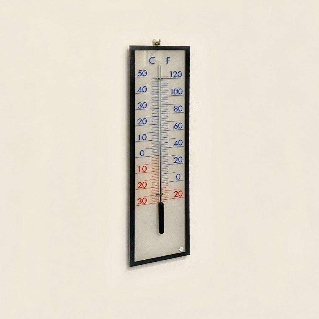 Late 20th Century Italian Modern Plexiglass and Glass Mercury Wall Thermometer, 1980s