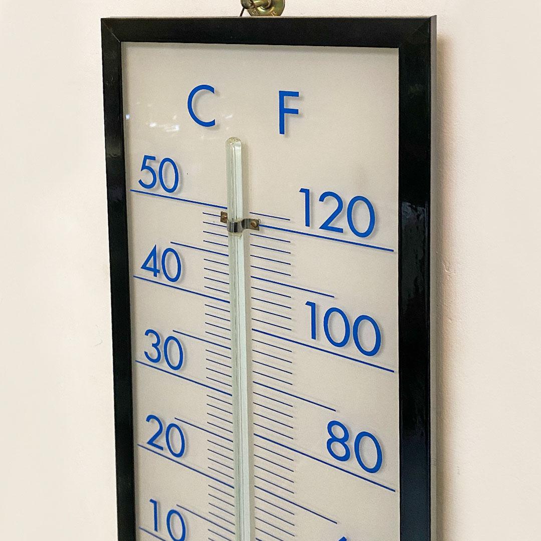 Italian Modern Plexiglass and Glass Mercury Wall Thermometer, 1980s 1