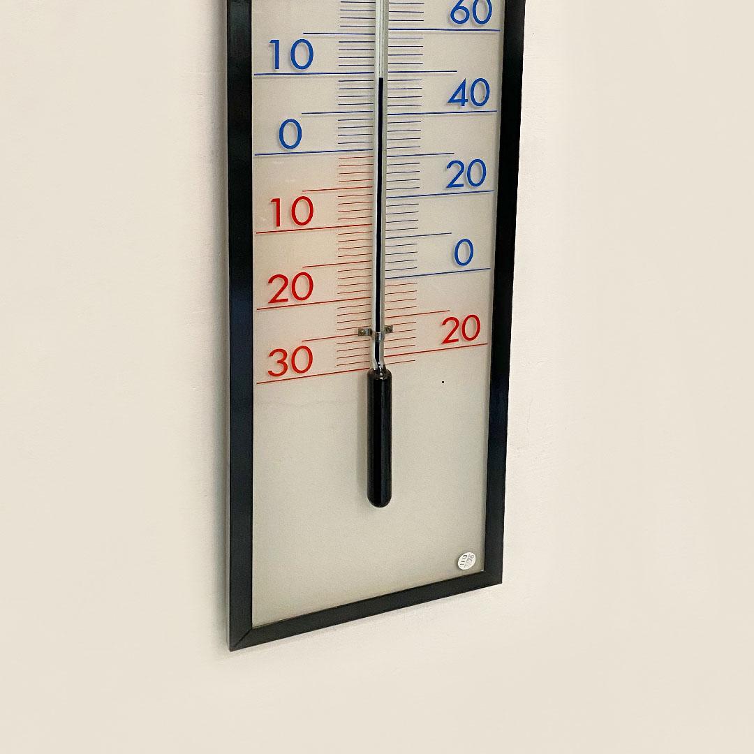 Italian Modern Plexiglass and Glass Mercury Wall Thermometer, 1980s 2