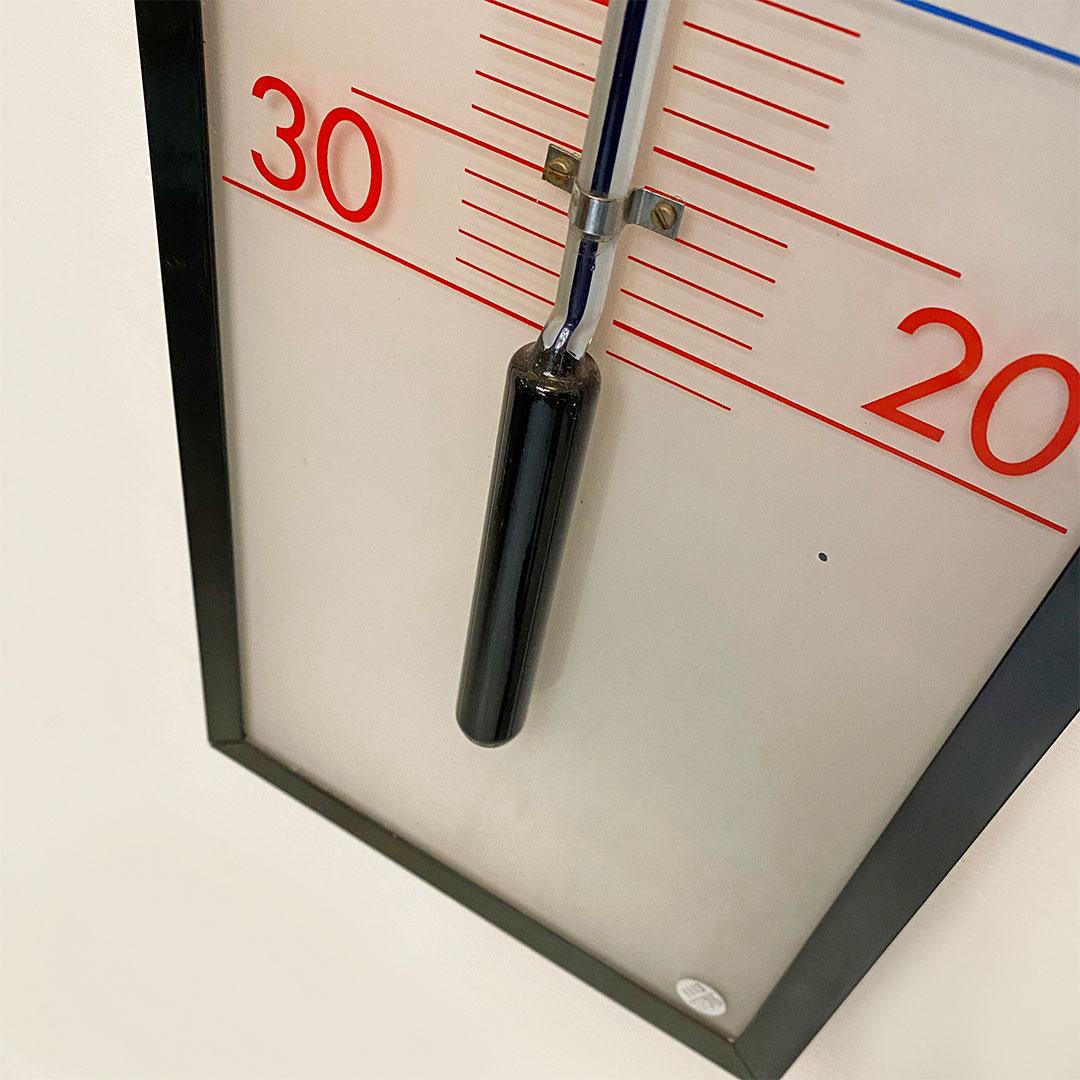 Italian Modern Plexiglass and Glass Mercury Wall Thermometer, 1980s 3