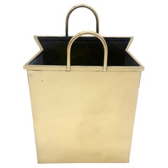 Escultura moderna italiana de latón pulido para bolsa de la compra, circa años 70