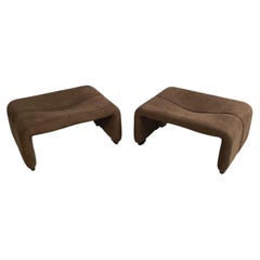 Italian modern poufs Coronado by Afra Tobia Scarpa for B&B, 1970s