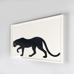 Italian Modern Press-Print Black Panther by Enzo Mari, 1984
