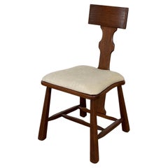 Italian Modern Primitive Dining Chairs in Mahogany, Set of 4
