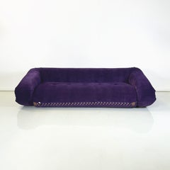 Italian Modern Purple Velvet Sofa Bed Anfibio by Becchi for Giovannetti, 1970s