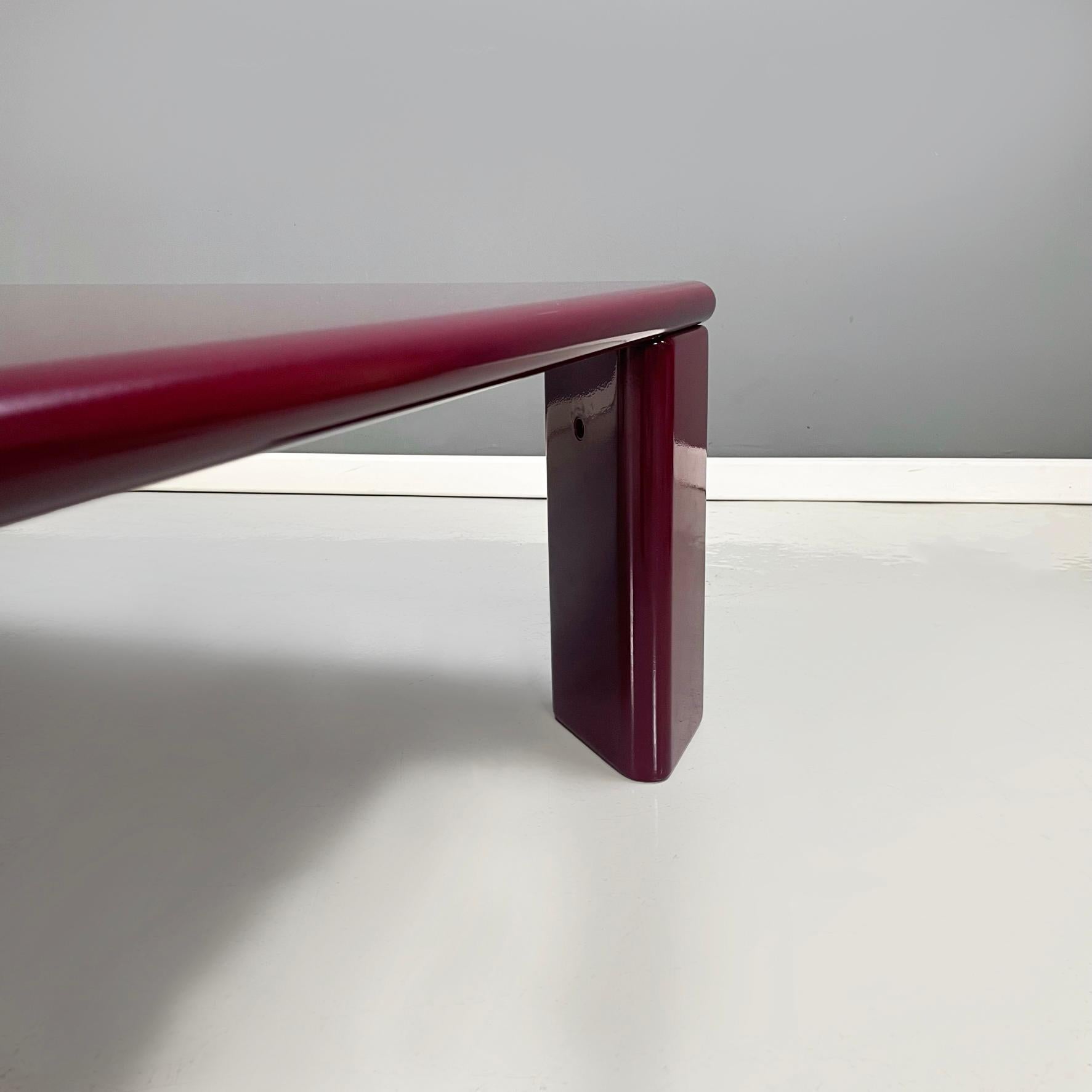Italian Modern purple Wooden Coffee Table Ming by Takahama for Gavina, 1980s 5