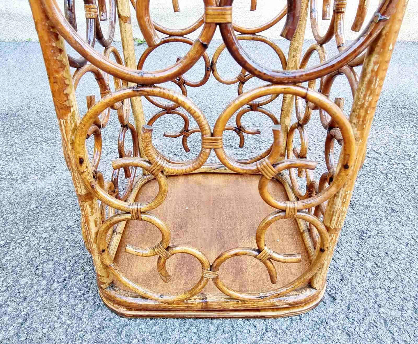 Paragüero moderno italiano de ratán y bambú, Italia años 60 en venta 3