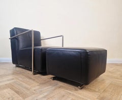 Italian Modern Reclining Lounge Chair & Ottoman by Antonio Citterio for Flexform
