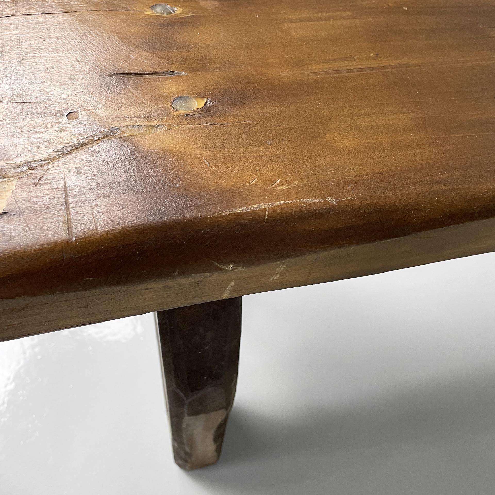 Italian modern rectangular benches in wood, 1970s in vendita 5