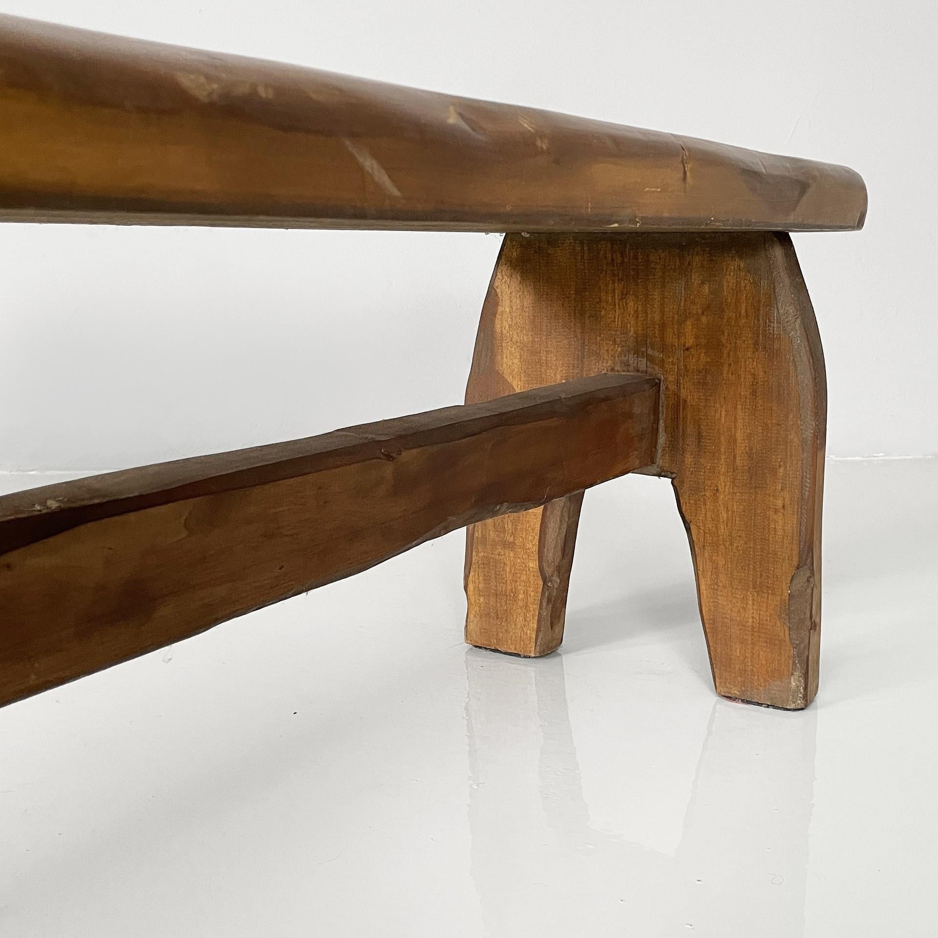 Italian modern rectangular benches in wood, 1970s in vendita 9