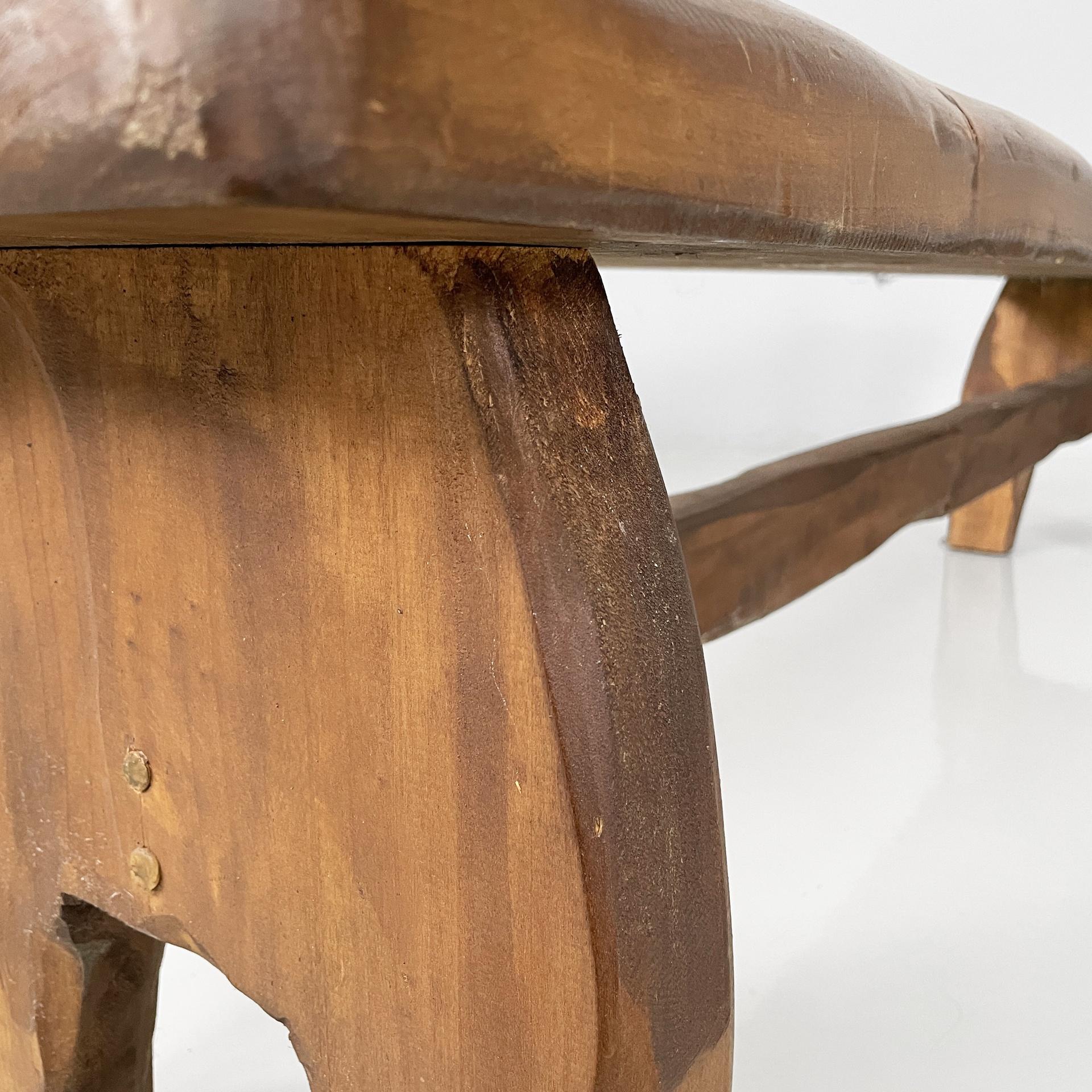 Italian modern rectangular benches in wood, 1970s in vendita 11
