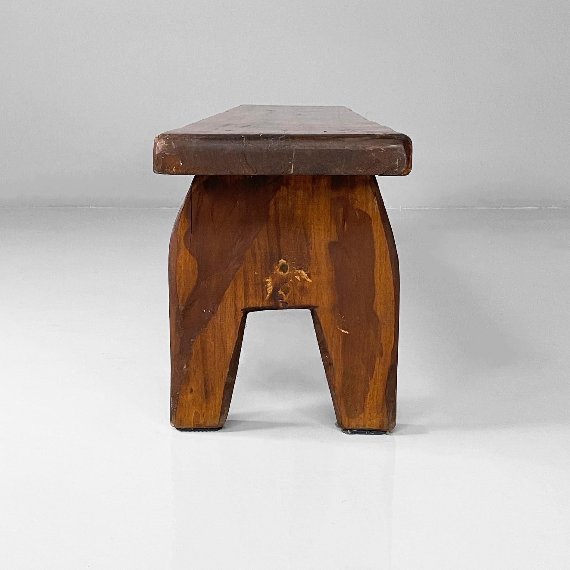 Moderno Italian modern rectangular benches in wood, 1970s in vendita