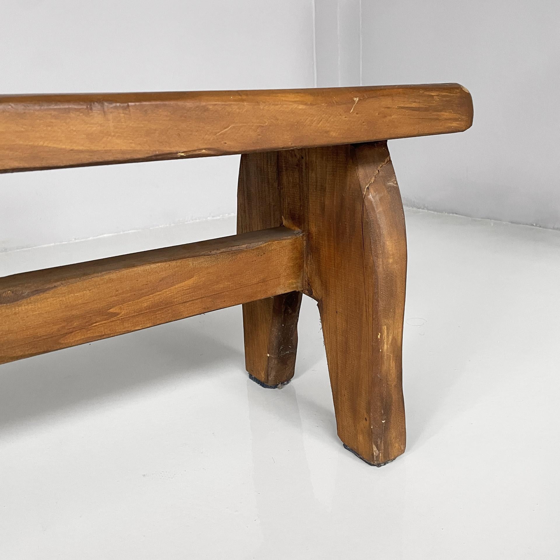 Late 20th Century Italian modern rectangular benches in wood, 1970s in vendita