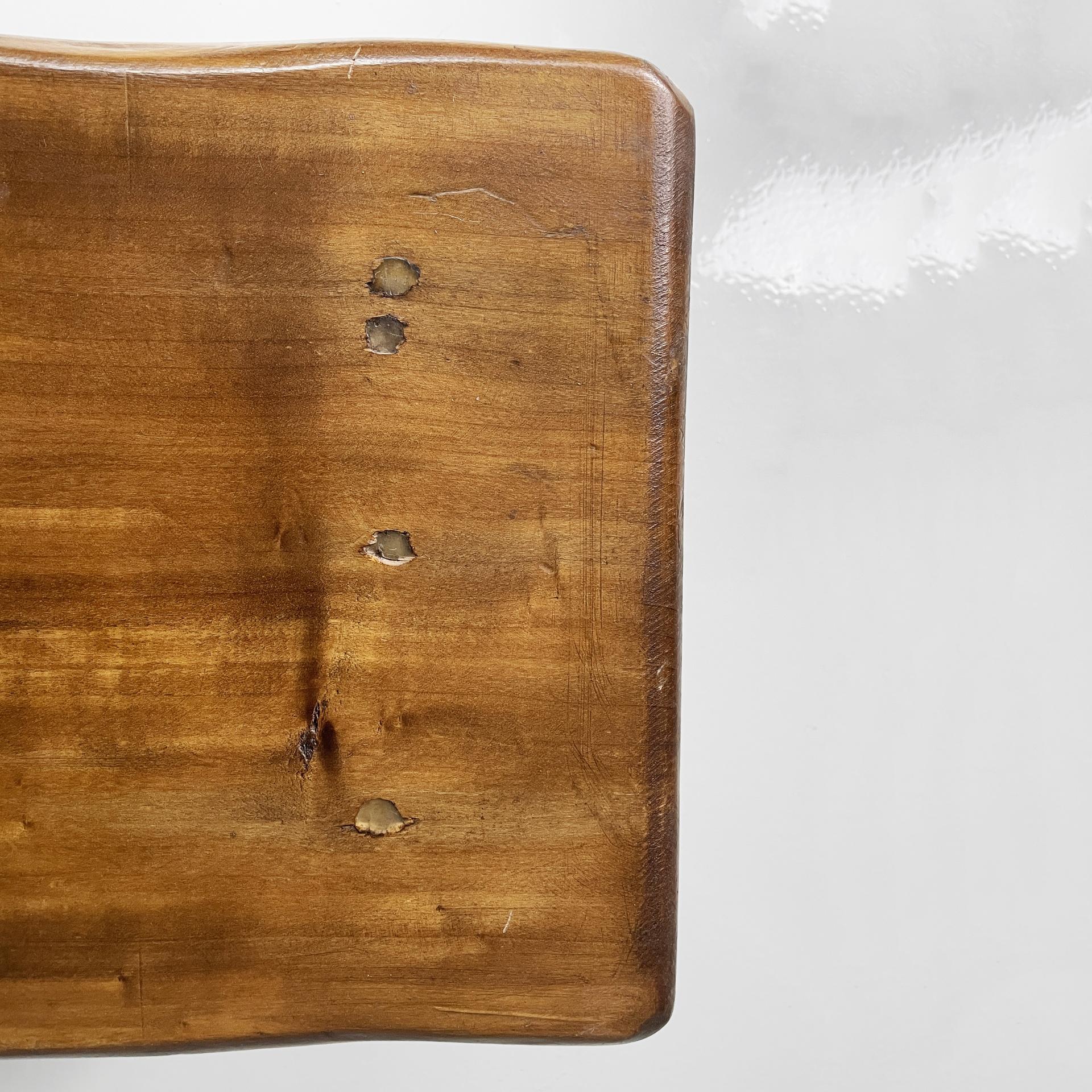 Legno Italian modern rectangular benches in wood, 1970s in vendita