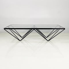 Tavolino da caffè rettangolare moderno italiano Alanda di Paolo Piva per B&B, anni '80.