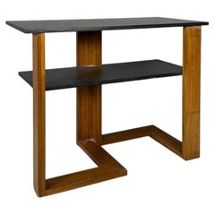 Italian modern rectangular coffee table in wood, 1970s