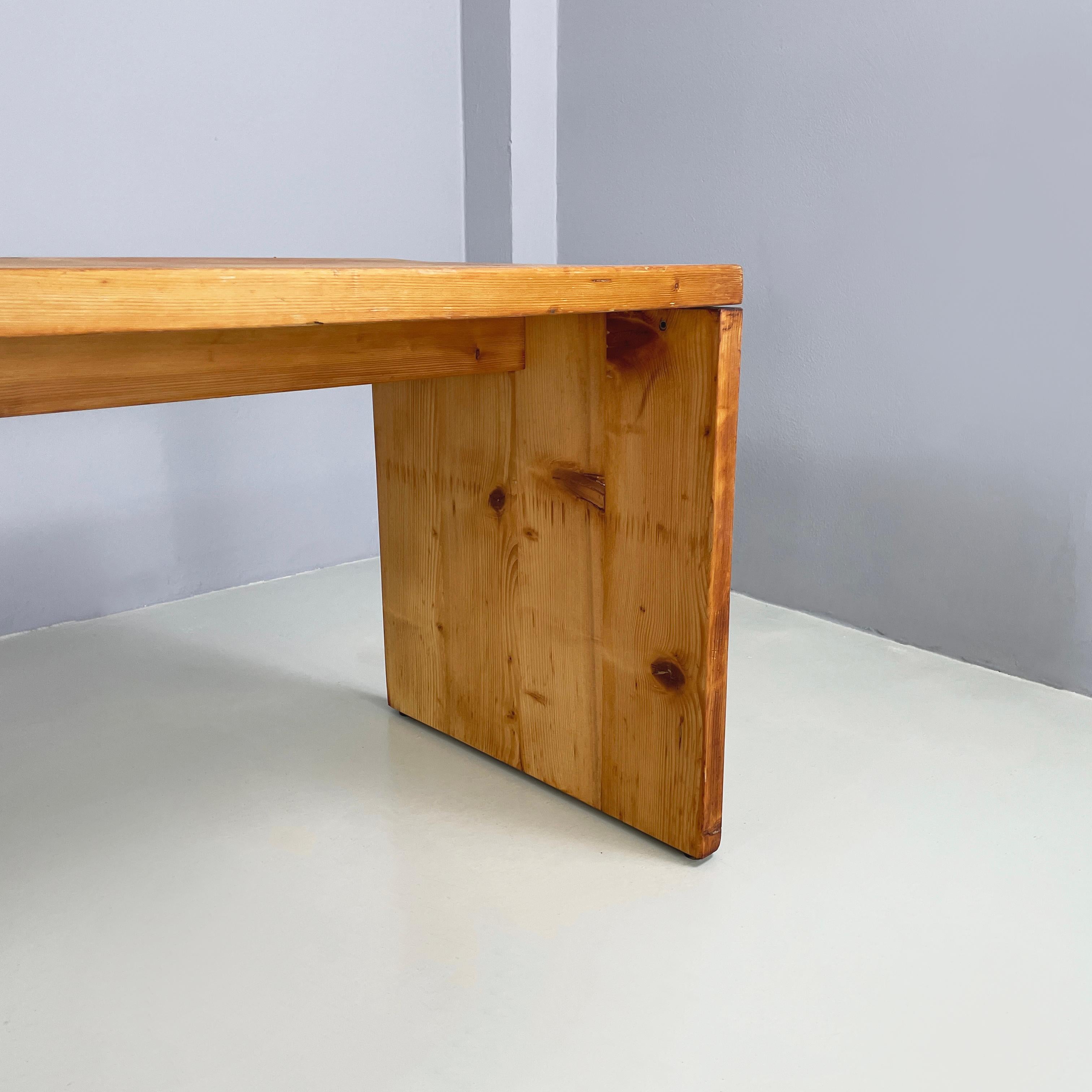 Italian modern Rectangular console table in wood, 1970s For Sale 5