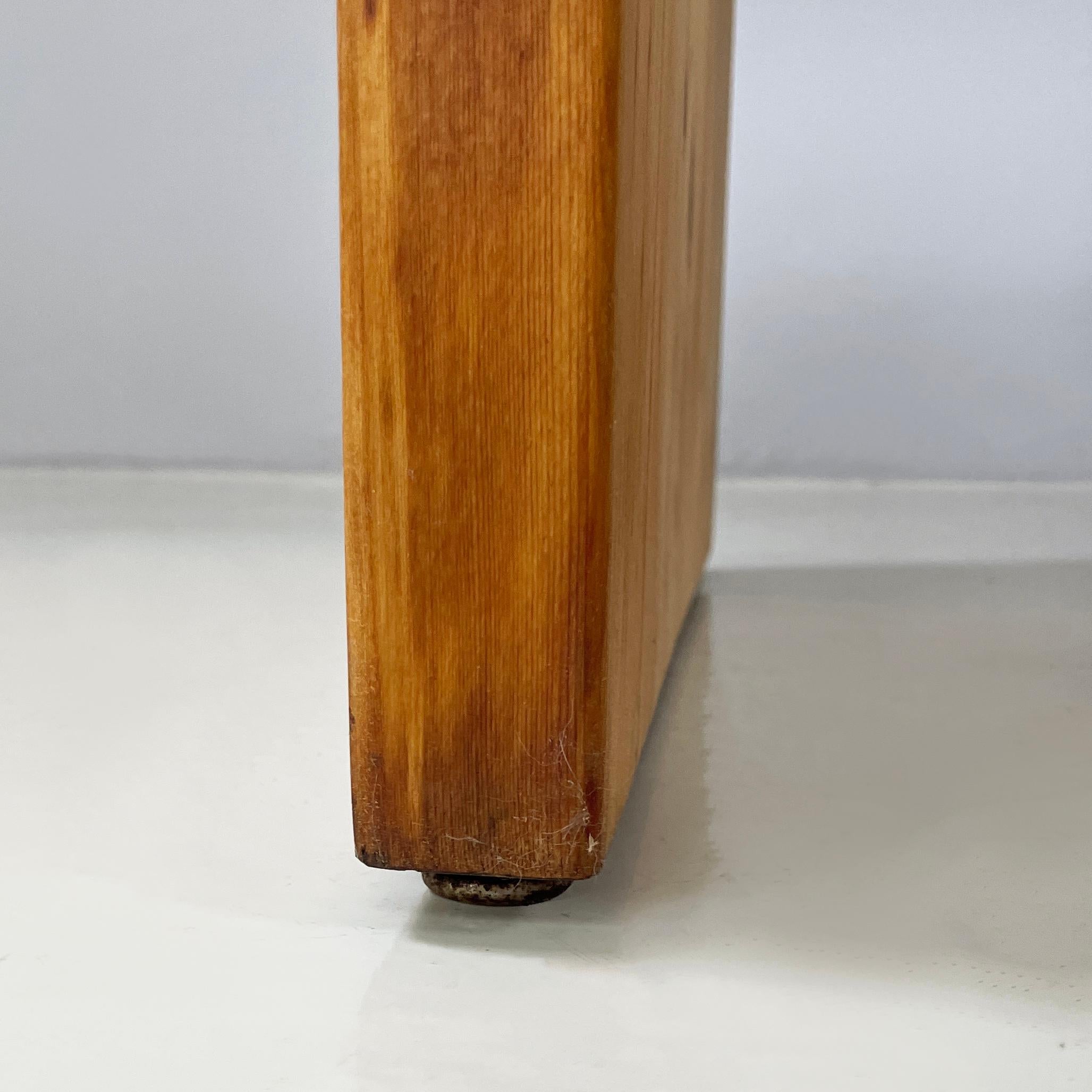 Italian modern Rectangular console table in wood, 1970s For Sale 10
