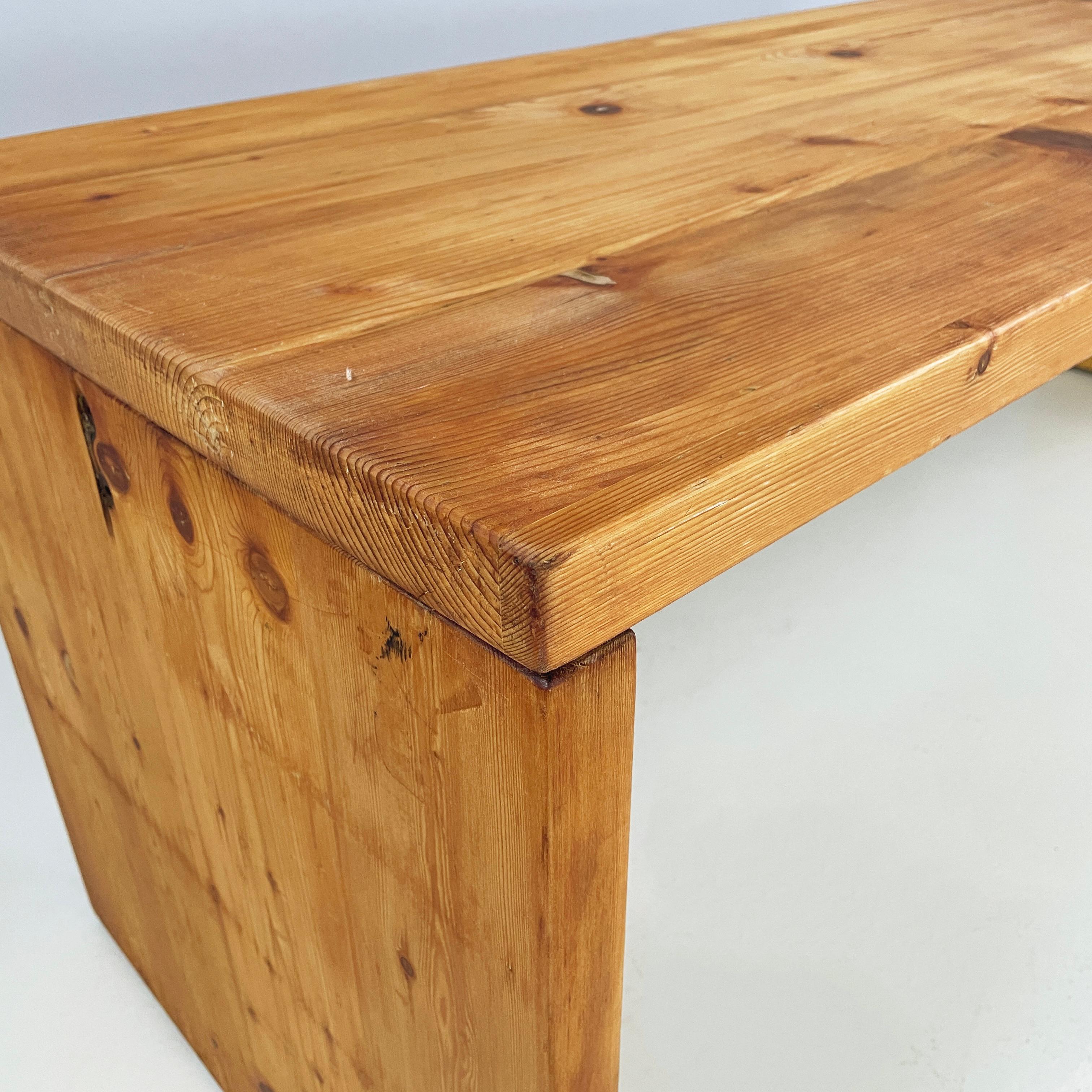 Italian modern Rectangular console table in wood, 1970s In Good Condition For Sale In MIlano, IT