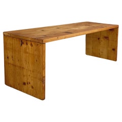 Italian modern Rectangular console table in wood, 1970s