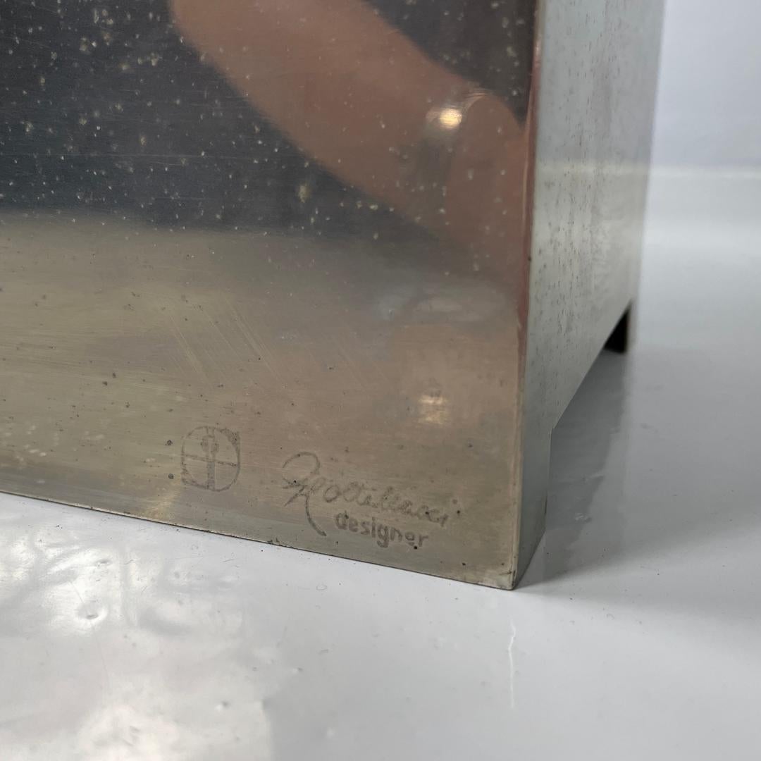 Italian modern rectangular table lamp in metal and transparent plexiglass, 1970s For Sale 7