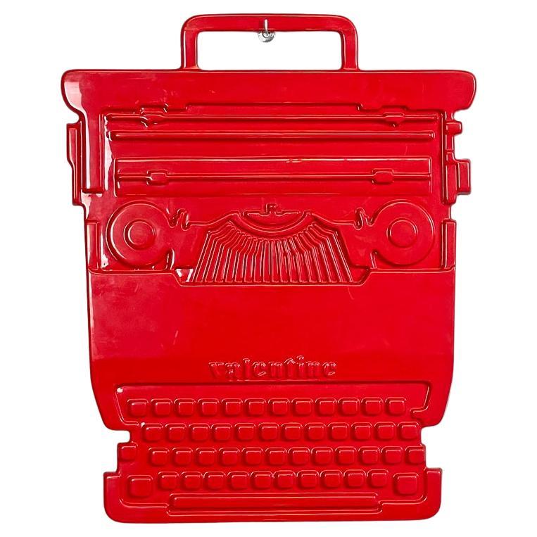 Italian modern red advertising sign Valentine Ettore Sottsass for Olivetti 1970s