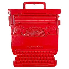 Italian modern red advertising sign Valentine Ettore Sottsass for Olivetti 1970s