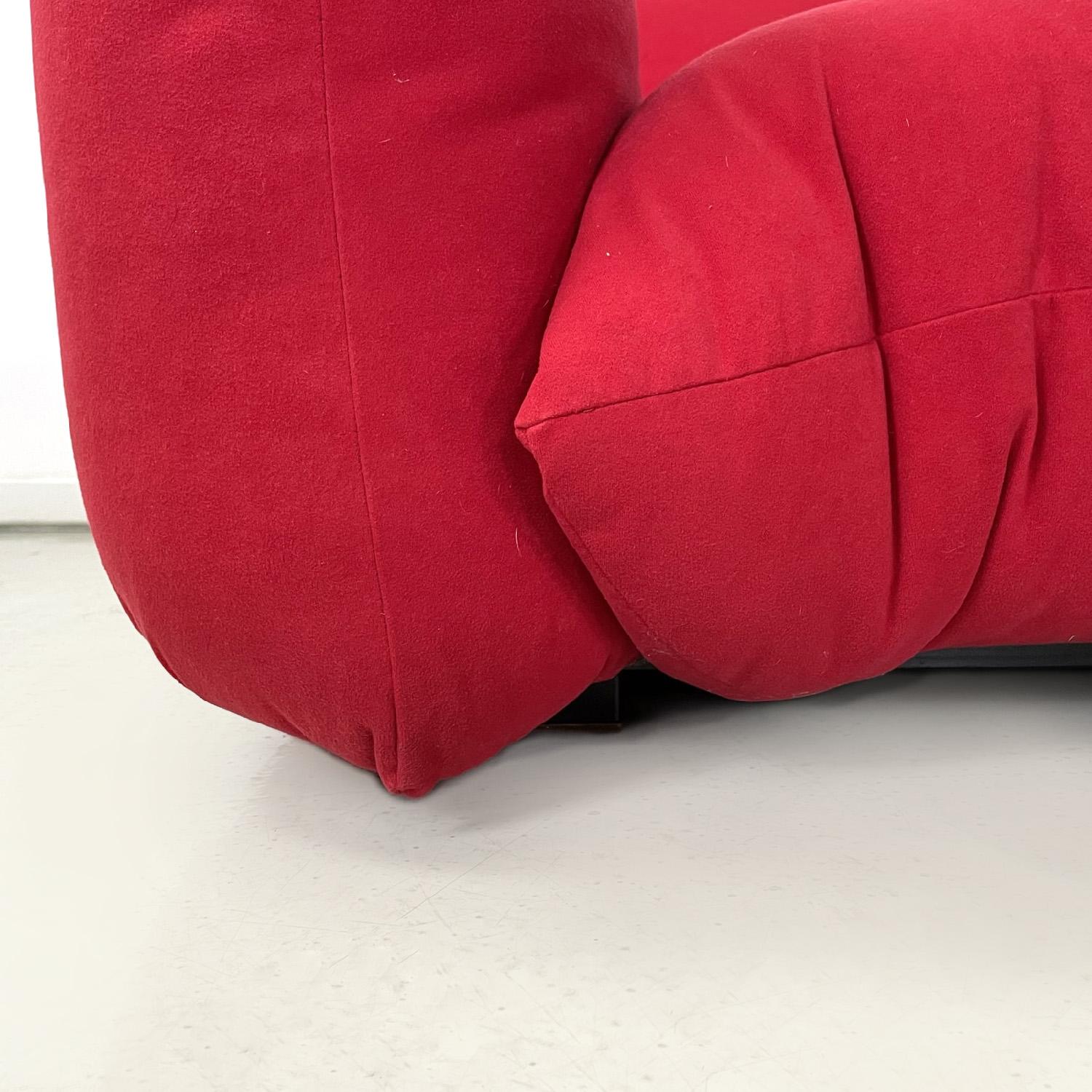 Italian modern red armchair Marenco by Mario Marenco for Arflex, 1970s For Sale 1