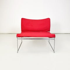 Italian Modern Red Armchair Mod. Saghi by Kazuhide Takahama for Gavina, 1970s