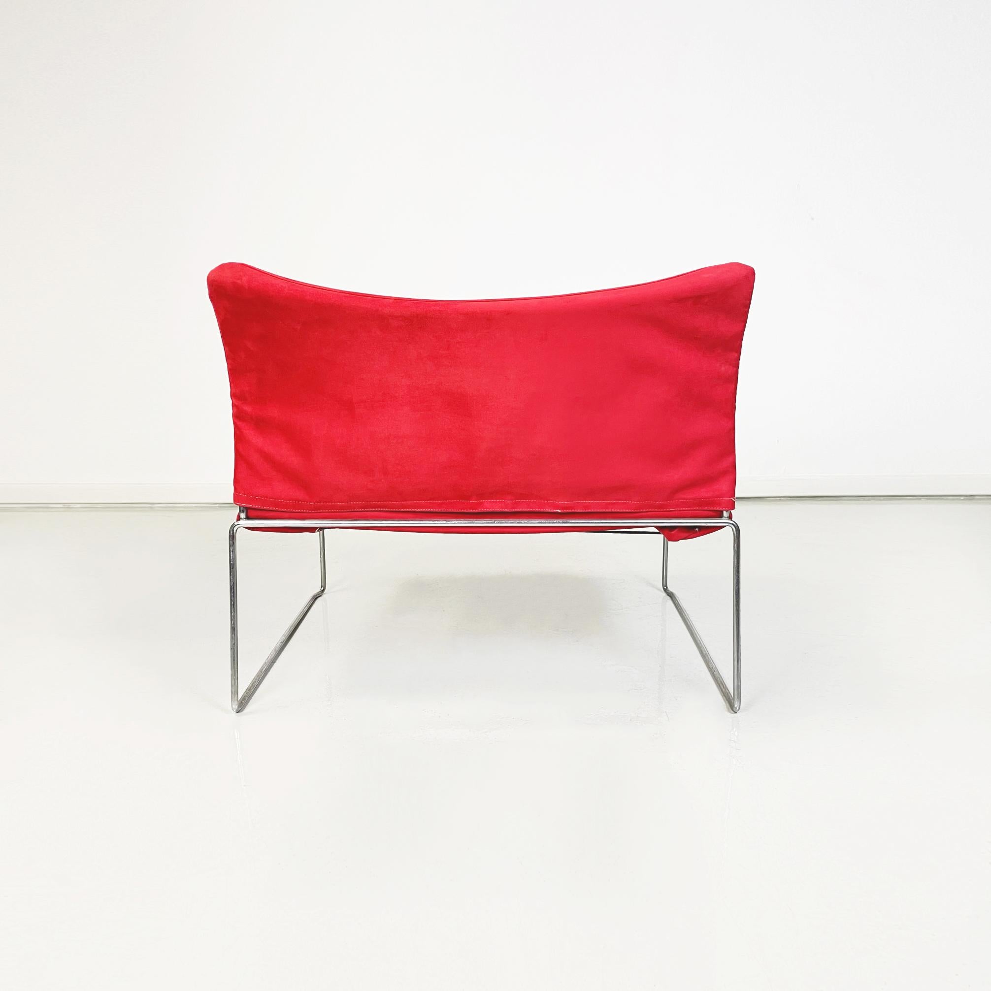 Late 20th Century Italian Modern Red Armchair Mod. Saghi by Kazuhide Takahama for Gavina, 1970s For Sale