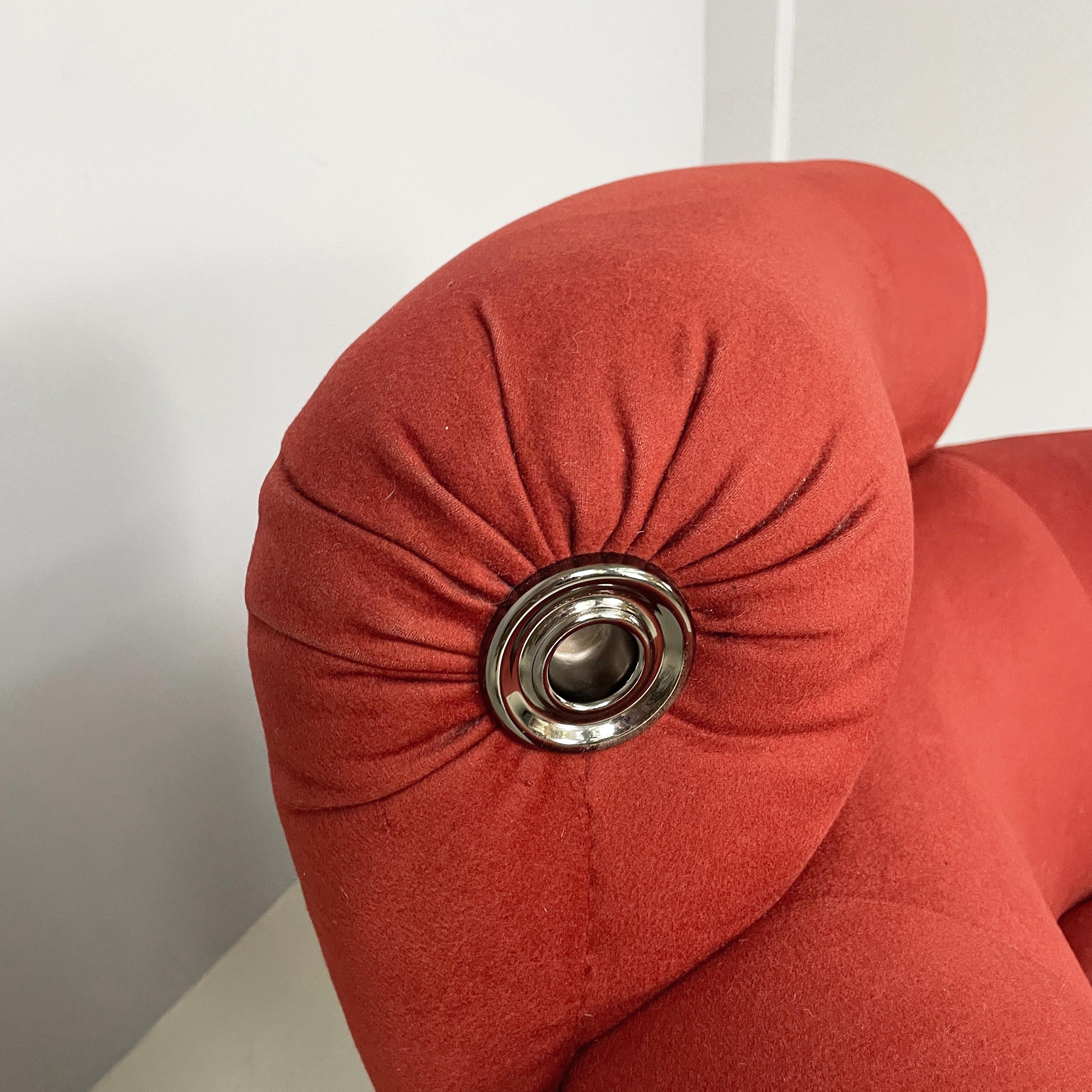 Sillón moderno italiano Toro rojo de Luigi Caccia Dominioni para Azucena, años 80 en venta 4