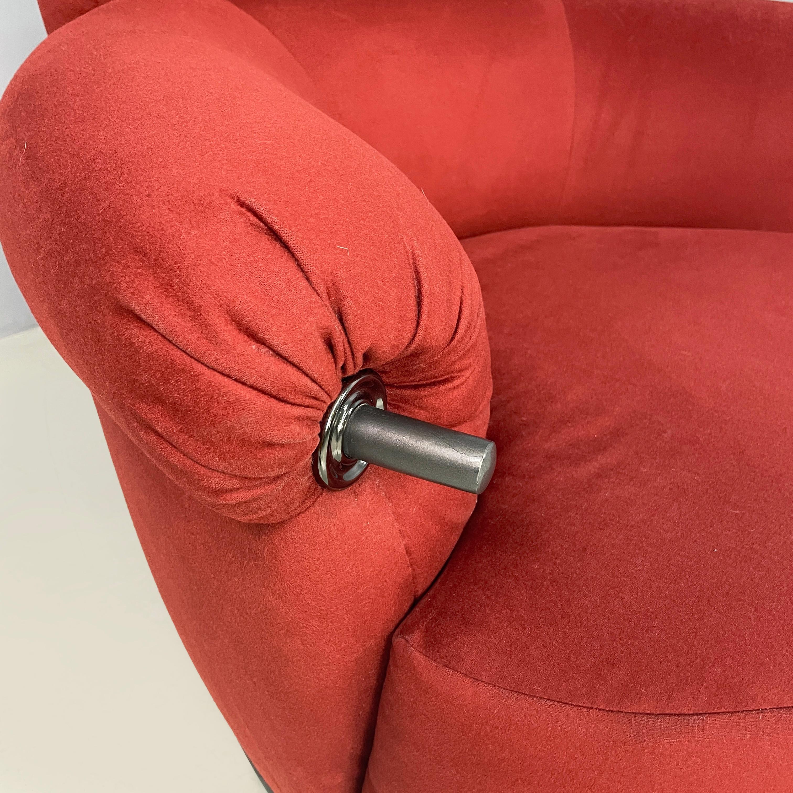 Sillón moderno italiano Toro rojo de Luigi Caccia Dominioni para Azucena, años 80 en venta 7