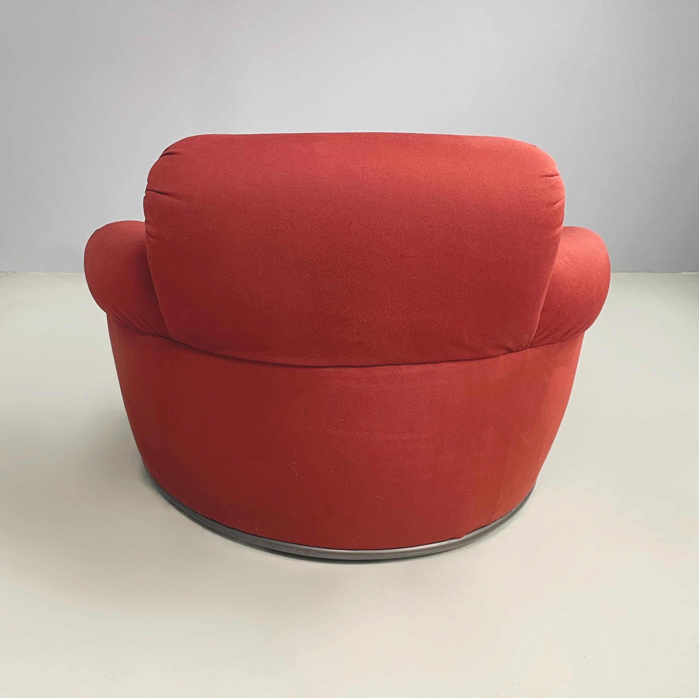 Sillón moderno italiano Toro rojo de Luigi Caccia Dominioni para Azucena, años 80 Italiano en venta
