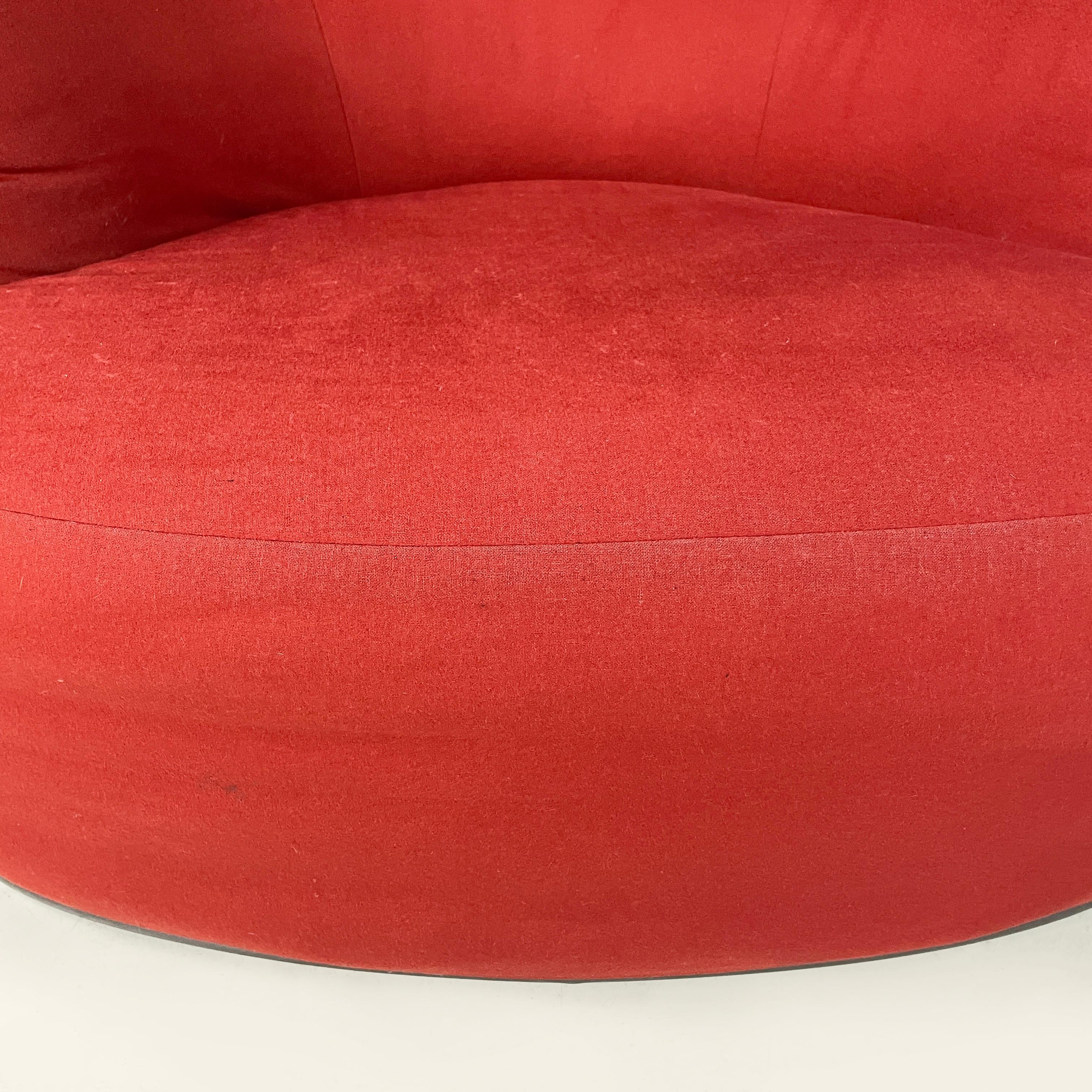 Sillón moderno italiano Toro rojo de Luigi Caccia Dominioni para Azucena, años 80 en venta 2