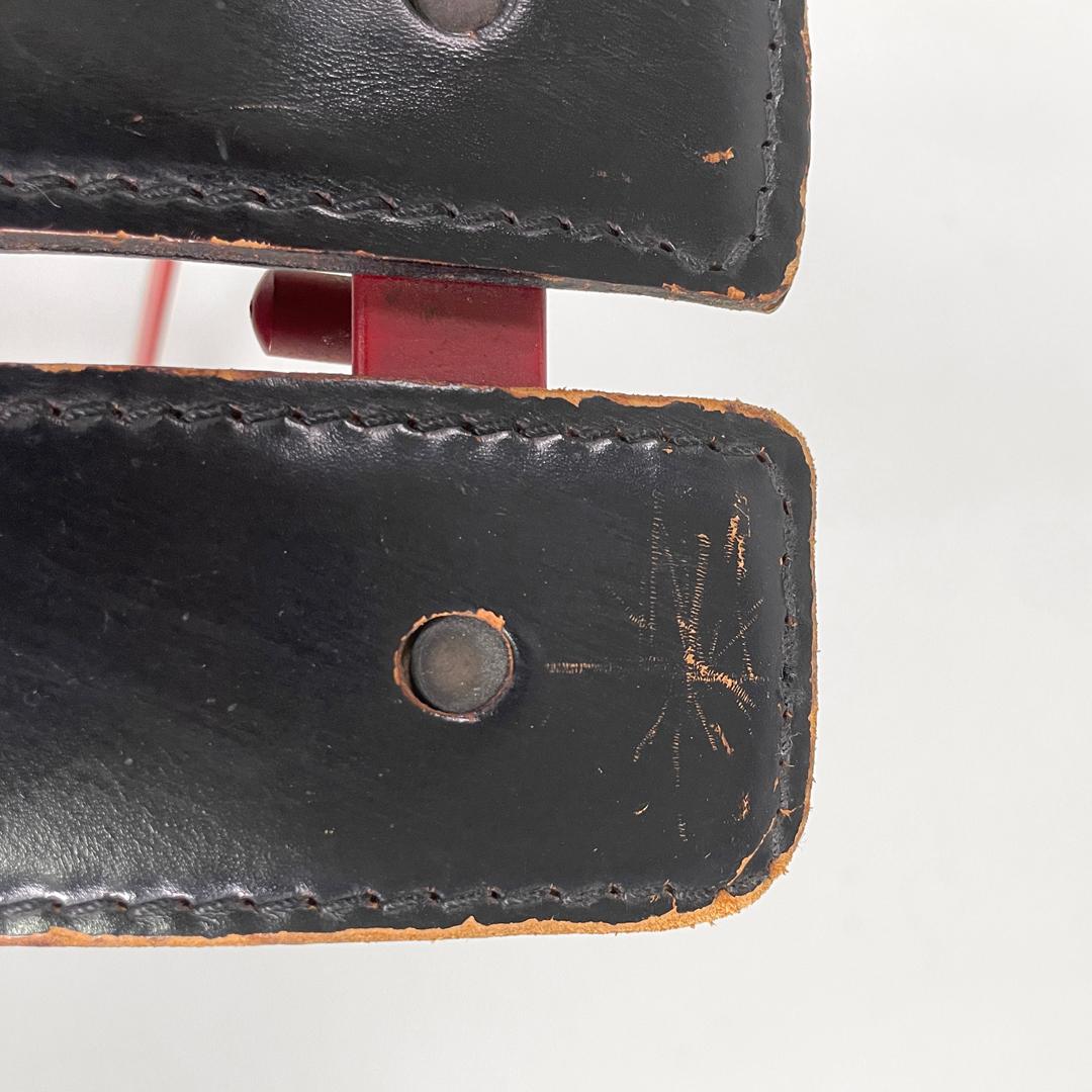 Sedia Celestina moderna italiana rosso nera pieghevole Marco Zanuso per Zanotta, anni '70 in vendita 7