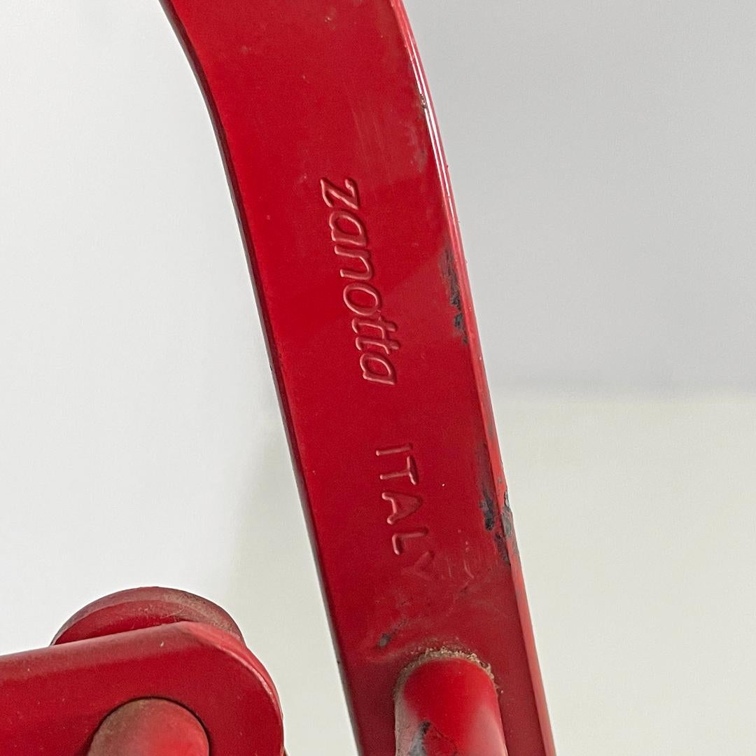 Sedia Celestina moderna italiana rosso nera pieghevole Marco Zanuso per Zanotta, anni '70 in vendita 12