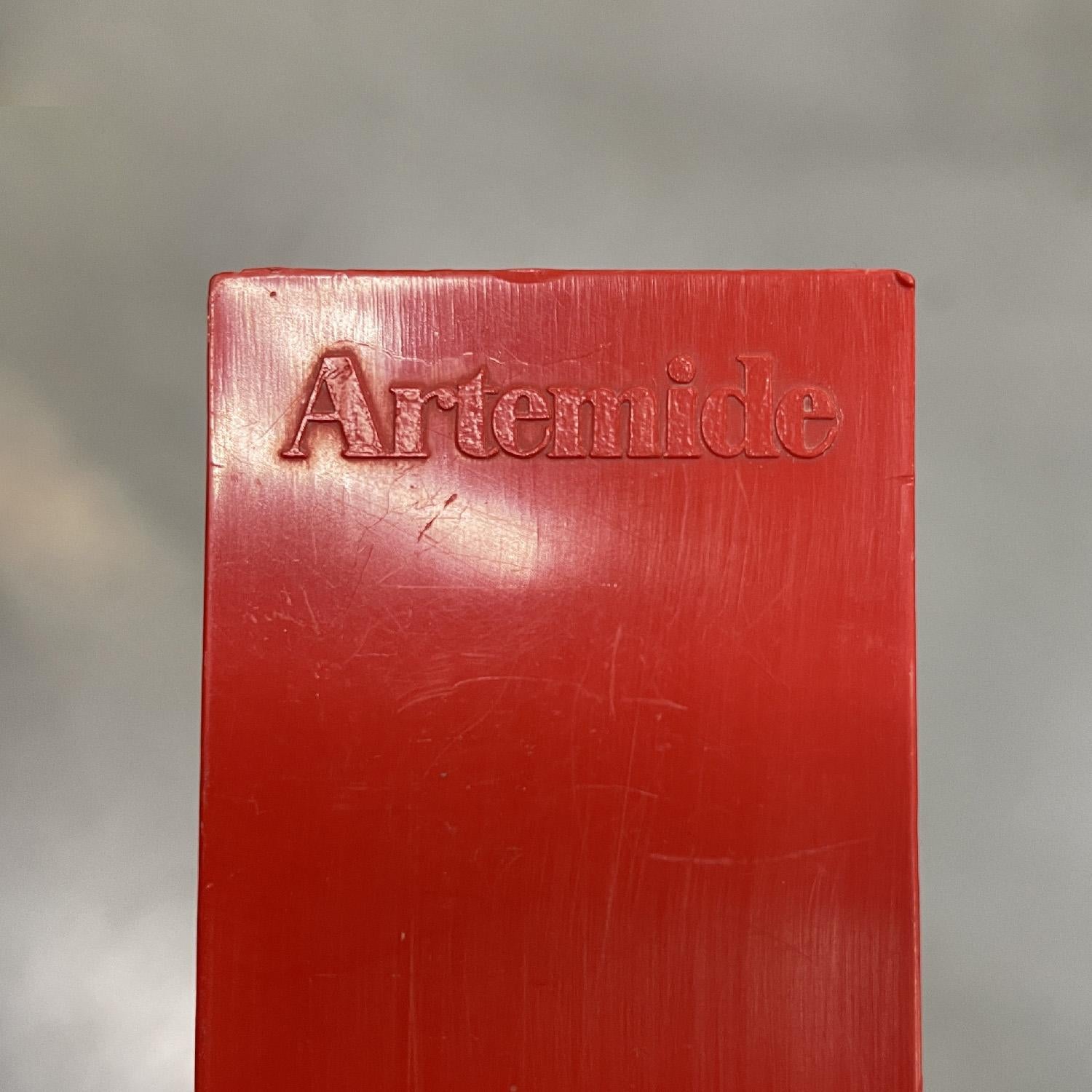 Italian modern red bookcase Dodona 300 by Ernesto Gismondi for Artemide, 1970s 9