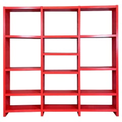 Bibliothèque rouge moderne italienne Dodona 300 par Ernesto Gismondi pour Artemide, 1970