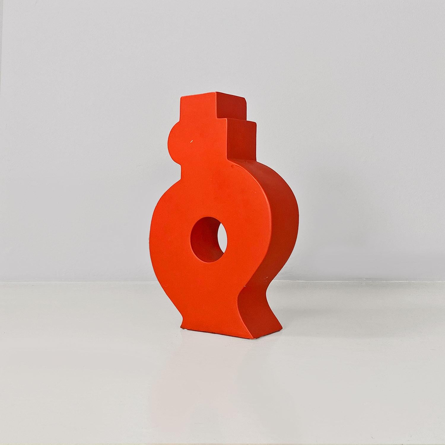 Moderne italienische Picassa-Vasenskulptur aus roter Keramik von Florio Pac Paccagnella 2023 im Angebot 6