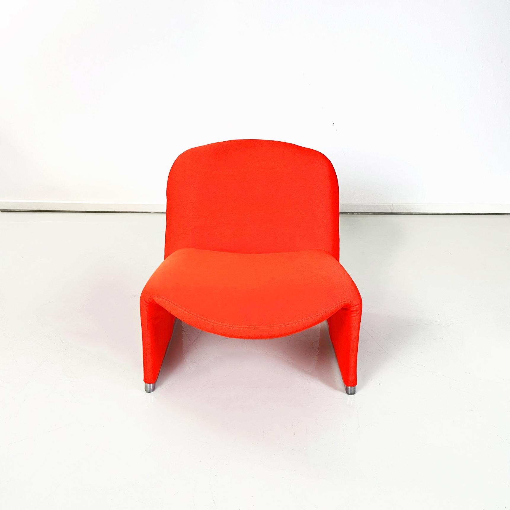 Mid-Century Modern Italian Modern Red Chairs Alky by Giancarlo Piretti for Anonima Castelli, 1970s For Sale