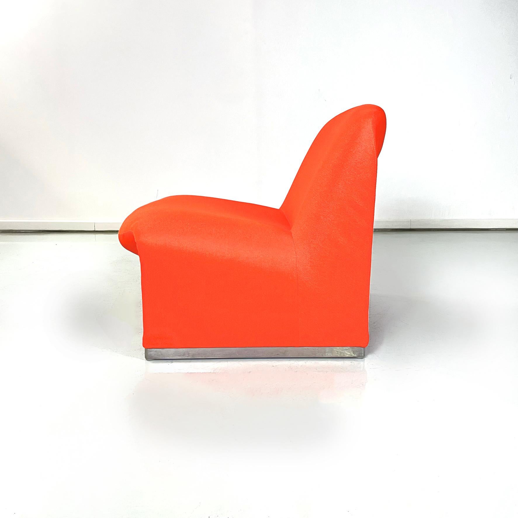 Italian Modern Red Chairs Alky by Giancarlo Piretti for Anonima Castelli, 1970s In Good Condition For Sale In MIlano, IT
