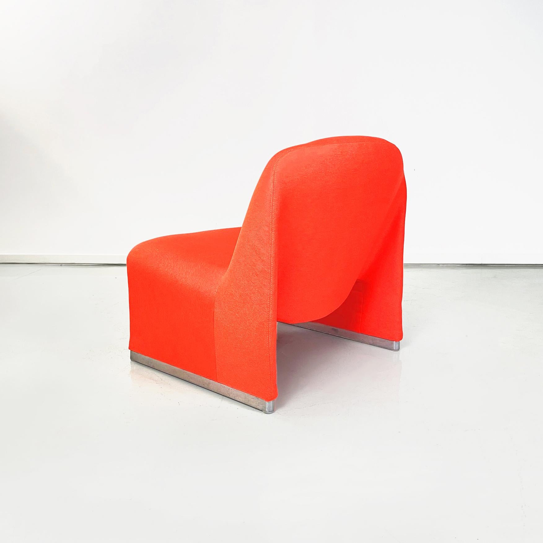 Late 20th Century Italian Modern Red Chairs Alky by Giancarlo Piretti for Anonima Castelli, 1970s For Sale