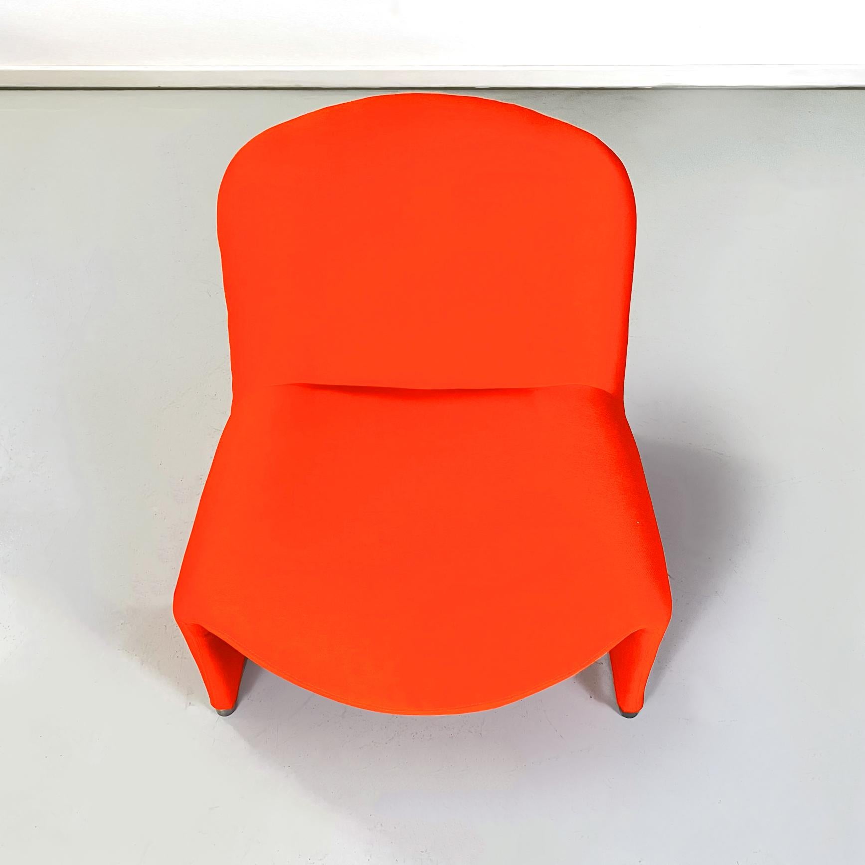 Italian Modern Red Chairs Alky by Giancarlo Piretti for Anonima Castelli, 1970s For Sale 1