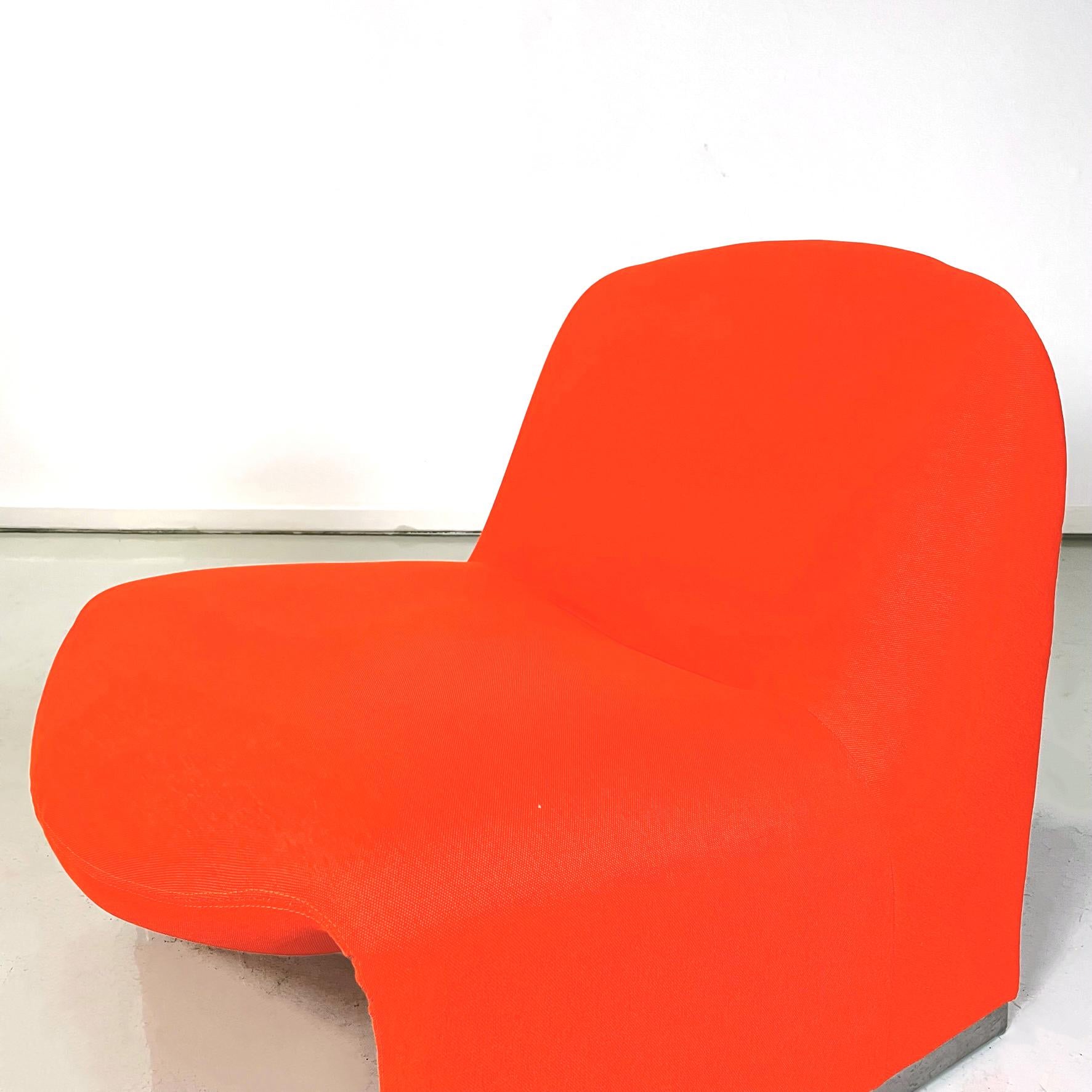 Italian Modern Red Chairs Alky by Giancarlo Piretti for Anonima Castelli, 1970s For Sale 2